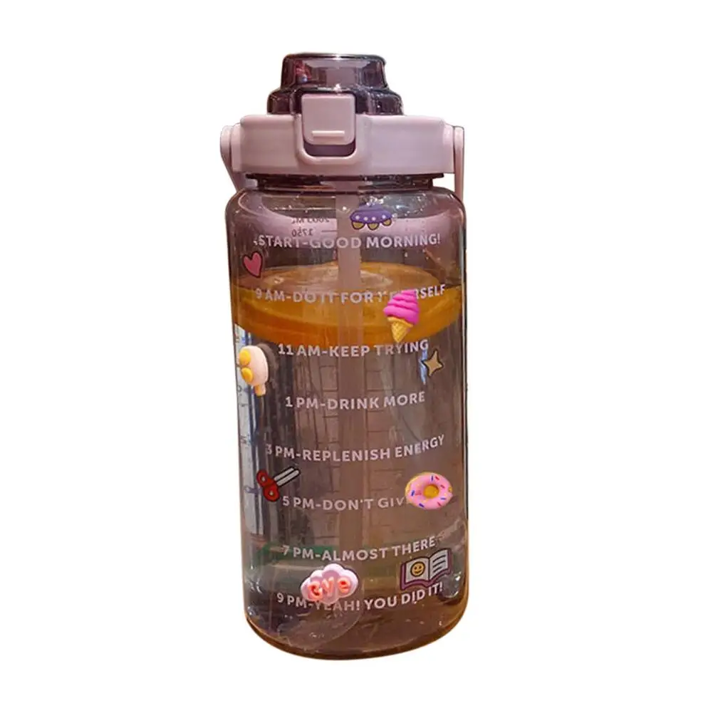 Бутылки для воды объемом 64 унции мотивирующие бутылки без бисфенола А большие 2 л