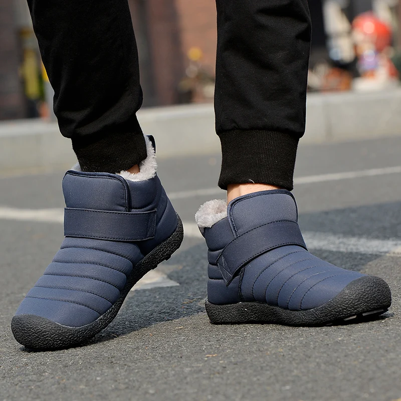 Waterproof Men's Winter Shoes Big Size Snow Boots Men Fashion Winter Sneakers Male High Top Snow Boots Outdoor Ankle Boots X-002