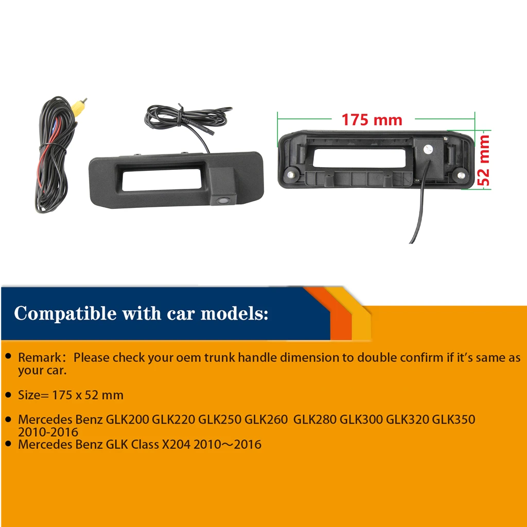 Камера заднего вида для Mercedes Benz GLK 200 250 260 300 350 400 450 X204 2011-2016