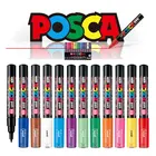 Рекламная ручка UNI POSCA PC-1M, 21 цвет, пропиленовая ручка с круглым наконечником, 0,7 ручная роспись на водной основе, 1 шт.