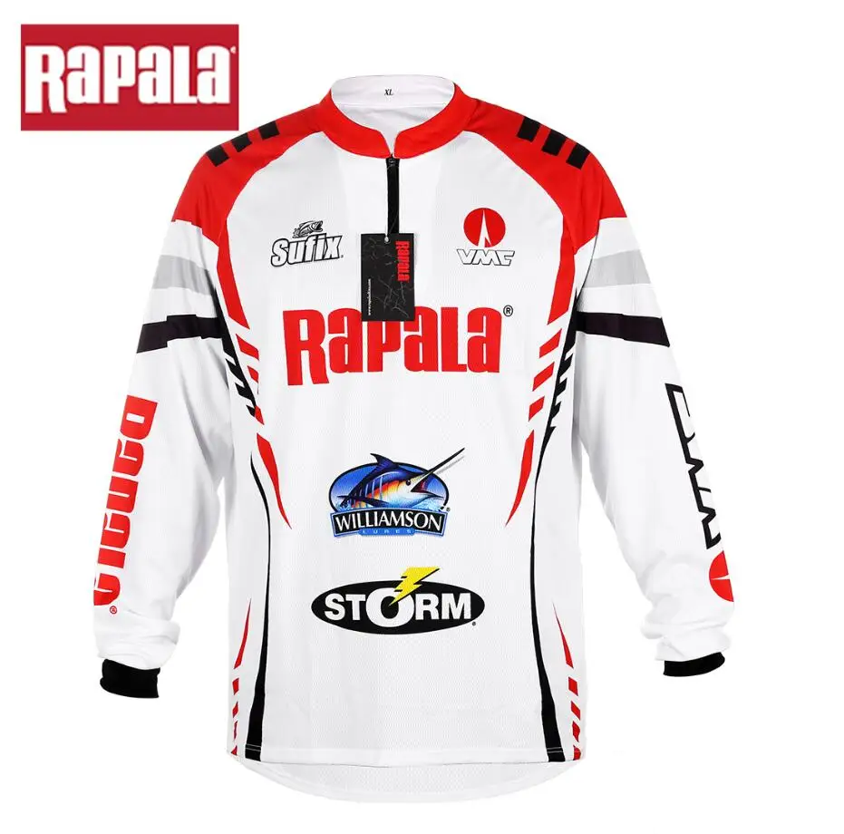 Стиль Rapala бренд RAPPW11 одежда для рыбалки жилеты быстросохнущие анти-УФ рубашки для рыбалки Спортивная одежда для велоспорта с длинным рукавом - Цвет: Красный