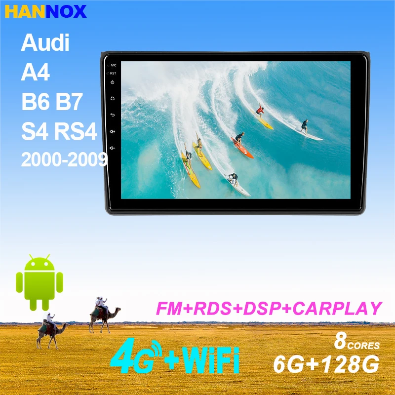 

4GB+64GB Android11 Car Radio For Audi A4 B6 2000-2009 S4 RS4 Multimedia Video Player Navigation GPS 2 Din DVD Wireless Carplay