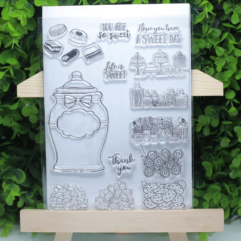 Прозрачные штампы Life is sweet для скрапбукинга/изготовления открыток/набор штампов