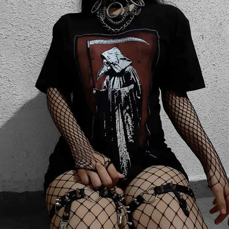 

Футболка с коротким рукавом и круглым вырезом, в стиле Харадзюку, одежда Tumblr