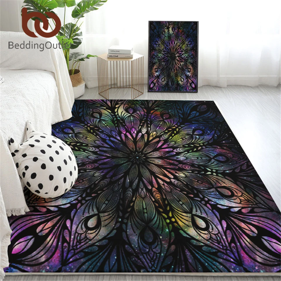 Постельные принадлежности мандала большие ковры для гостиной цветочный узор