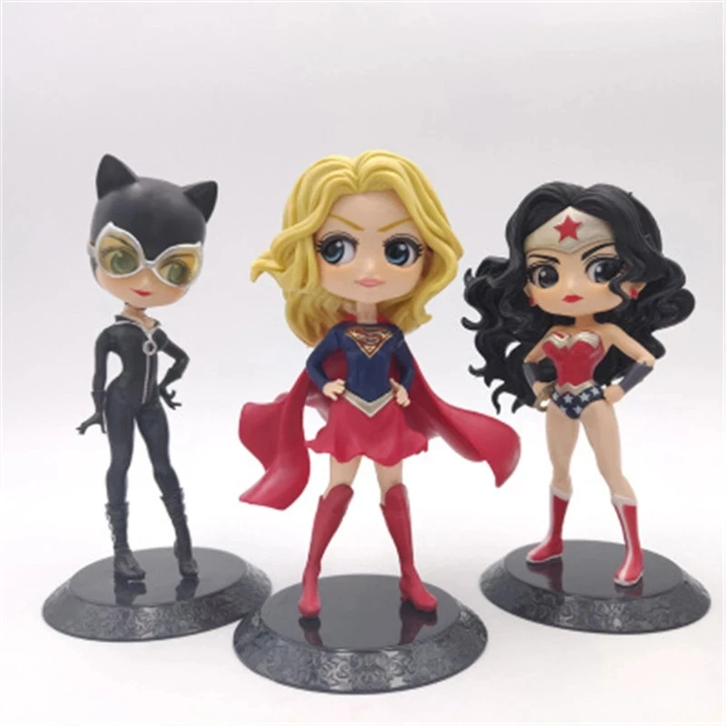 Куклы детские игрушки Q posket Wonder Woman Harley Quinn Joker Superhero ПВХ экшн фигурки аниме