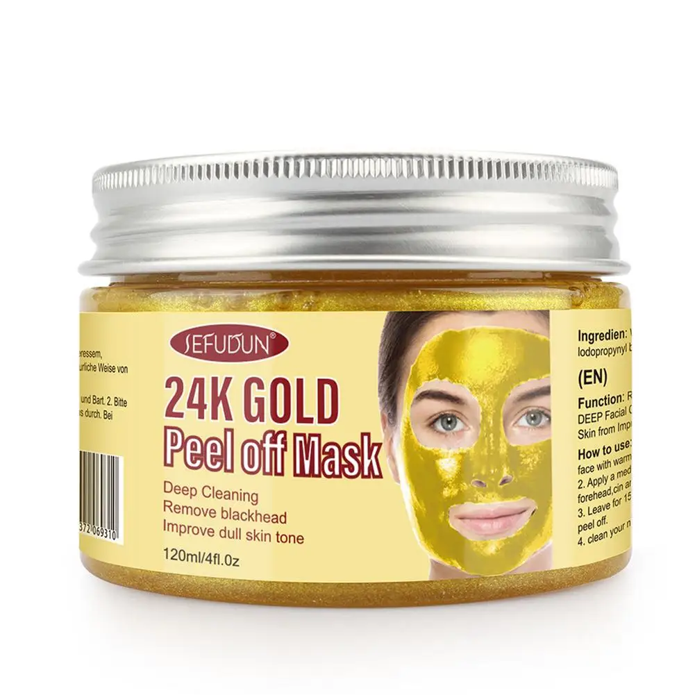 

24K Gold Collagen Face Mask Anti Aging Peel Off Mask Deep Cleaning Remove Acne Black Lifting Firming Cleansing Masque