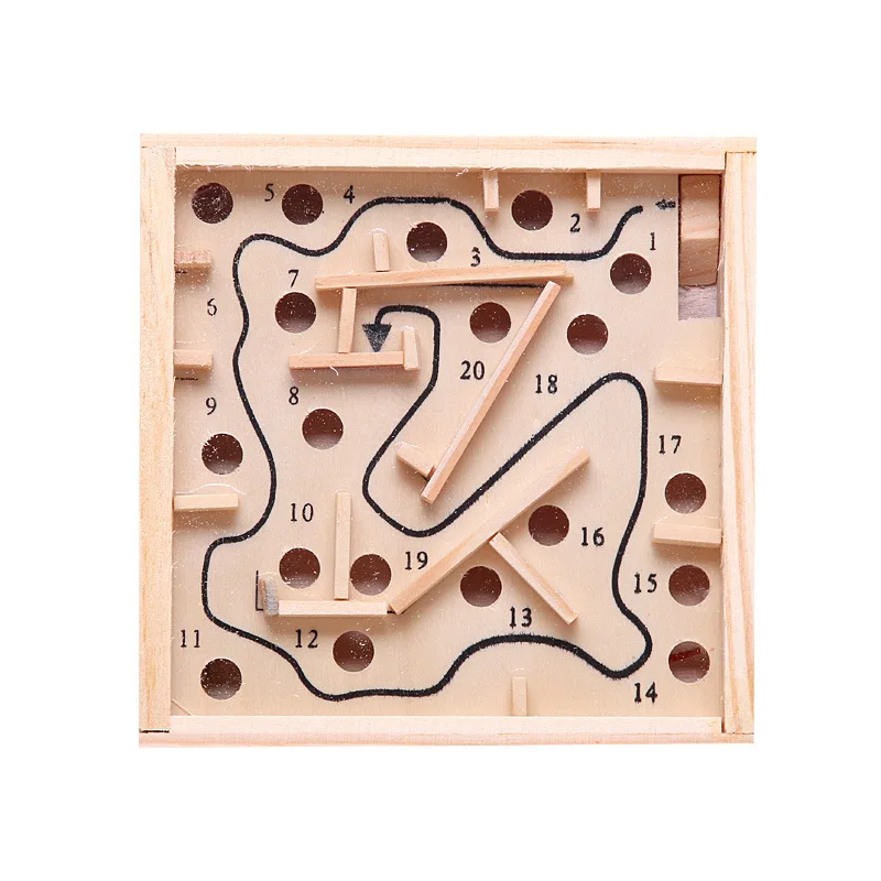 Kids 3D Puzzle Wooden Labyrinth Board Toys Ball Maze Games Handcrafted Toy Child Intellectual Development Educational Puzzles | Игрушки и