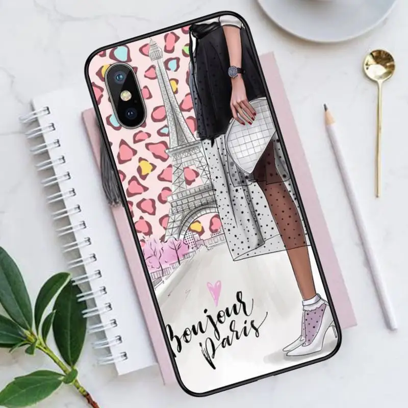 

Fashion girl art pattern Phone Cases for iPhone 11 12 pro XS MAX 8 7 6 6S Plus X 5S SE 2020 XR Luxury brand shell funda coque