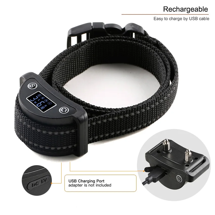 Paipaitek новый модернизированный собачий лай ошейник безопасный эффективный с ЖК