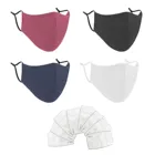 4 шт., многоразовые хлопковые маски для детей, с фильтром