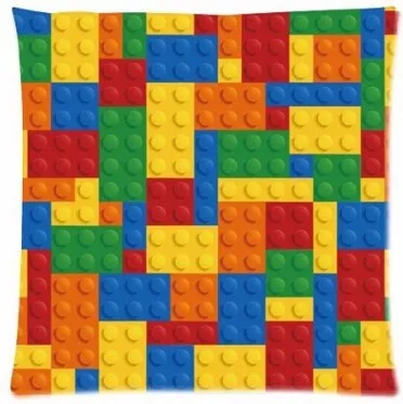 

Customized Hot Sale Luxury Printing Custom Funny Lego Blocks Lego Bricks Square Pillowcase Throw Pillow cover