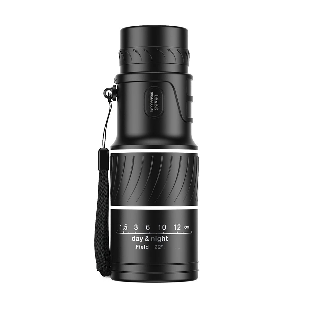 

Professional Monocular 16x52 Dual Focus BAK4 Prism Telescope HD Optics Spotting Scope Night Vision for Hunting Camping Travel