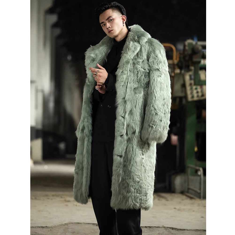 Новинка 2019 мужская желтая куртка из овчины модное женское Шерстяное Пальто