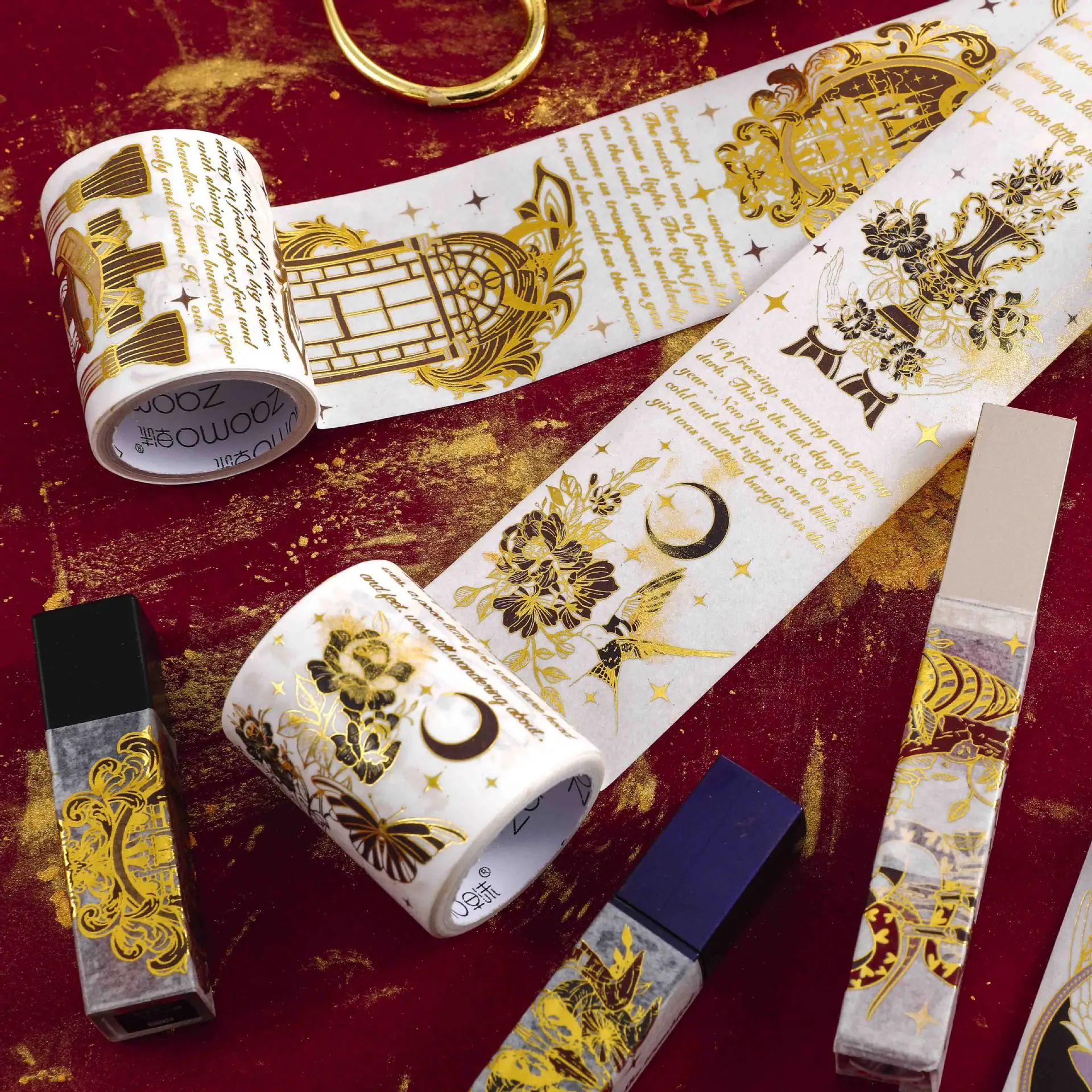 

1 Набор/1 партия, декоративные зеркальные клейкие ленты для скрапбукинга