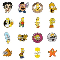 cartoon comics tv series enamel pins custom funny brooches bag clothes button badge funny tv tv character jewelry for kids fans