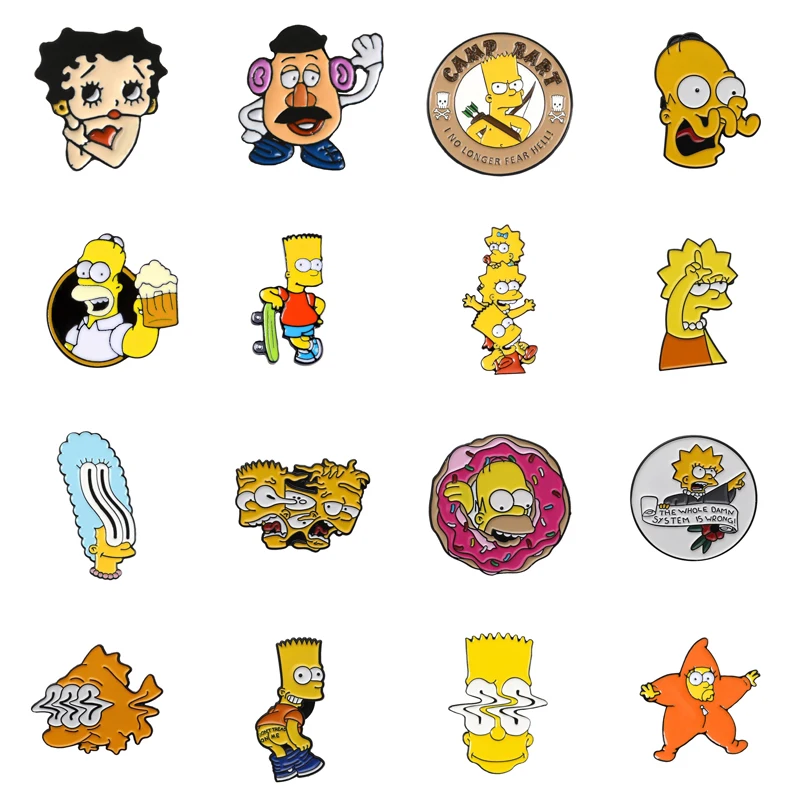 С героями комиксов ТВ серии Эмаль на булавке заказ Забавный мешочек для брошек