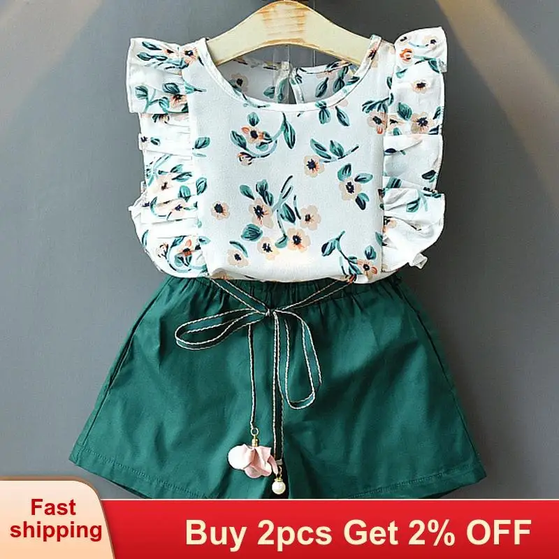 Mayfair/Новые летние однотонные шорты Детский костюм из 2 предметов модная От 3 до 7