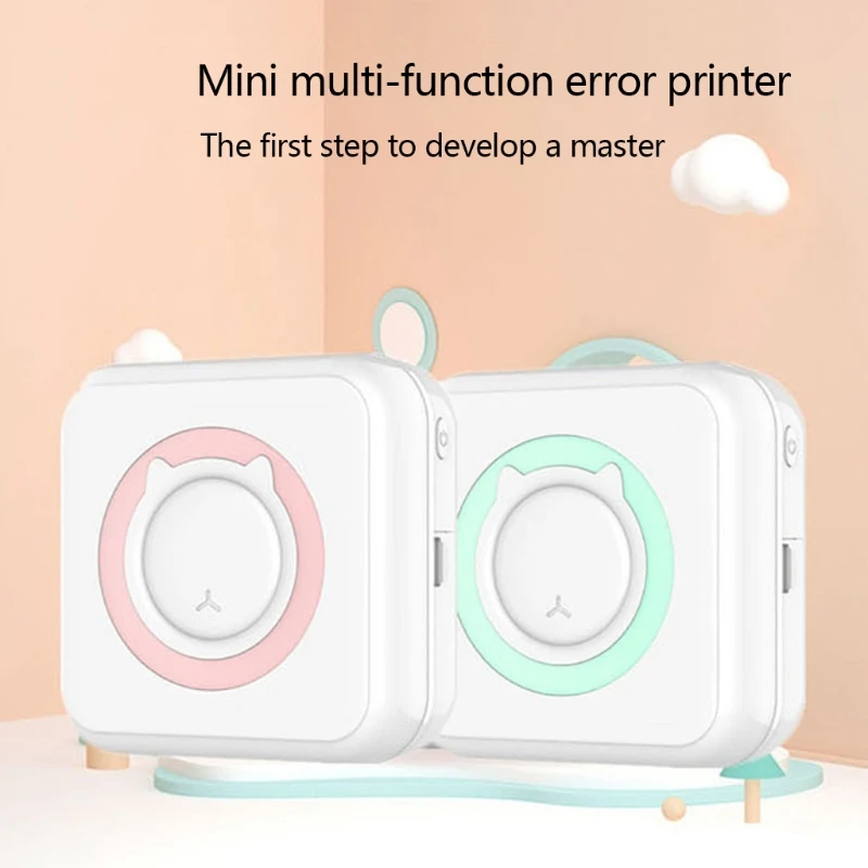 

Pocket Thermal Printer Portable Mini Wirelessly BT USB Connect 200dpi Photo Label Memo List Printing Wireless Printer