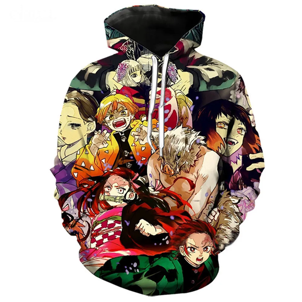 3D принт унисекс аниме Demon Slayer Kimetsu no Yaiba косплей костюм свитер пуловер толстовка