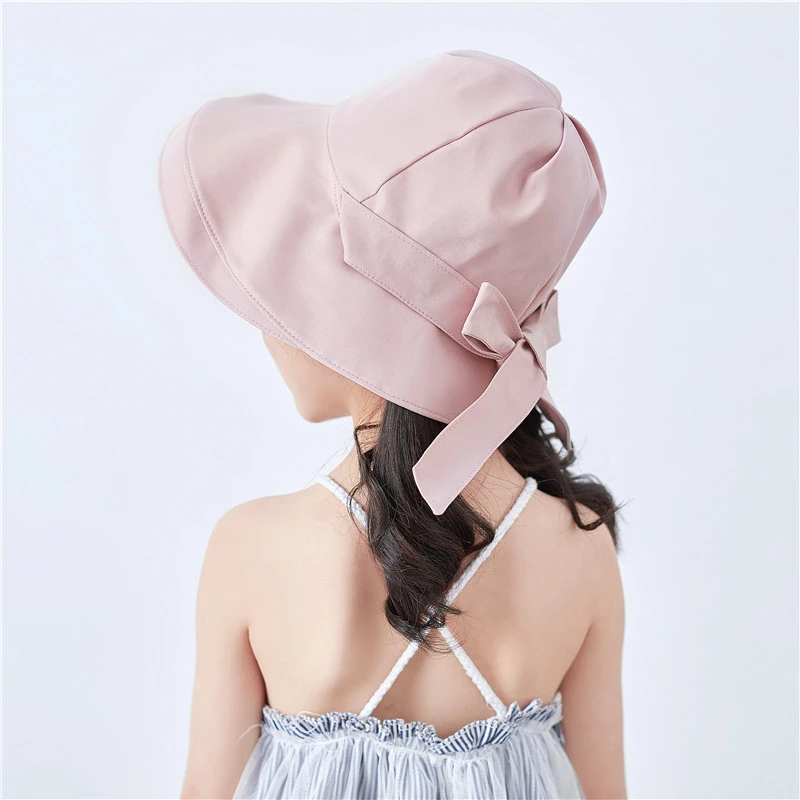 Детские шляпы-ведерки для девочек корейская мода регулируемая Двусторонняя