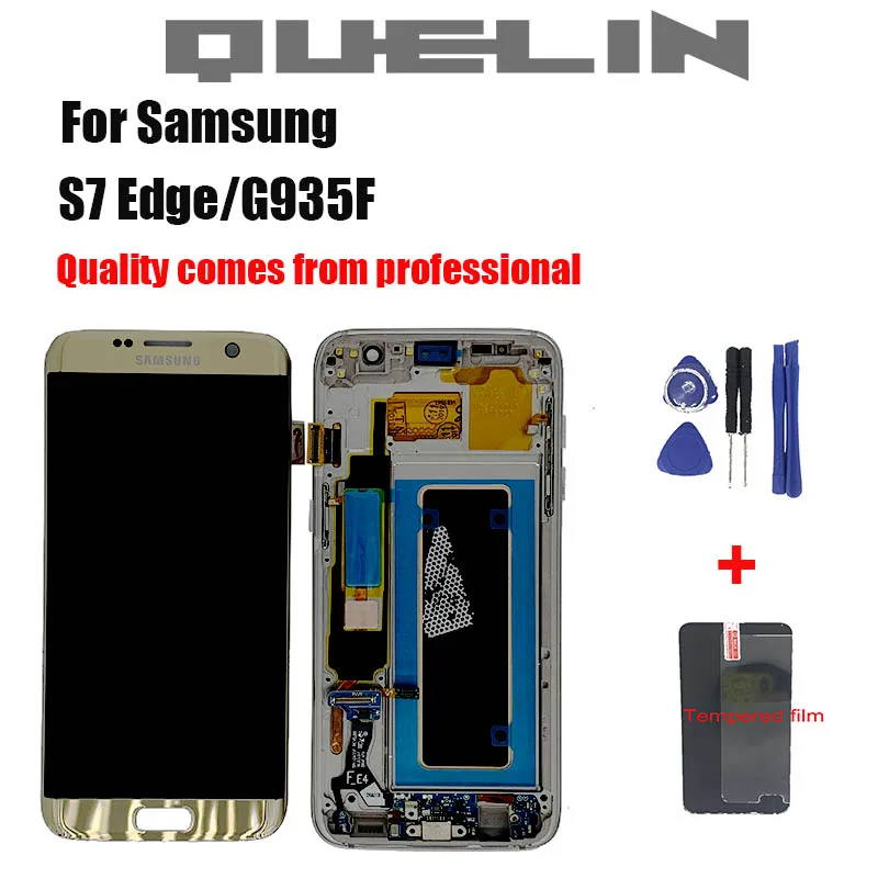 100% оригинальный экран 5 дюйма для SAMSUNG Galaxy S7 edge ЖК дисплей G935F дигитайзер