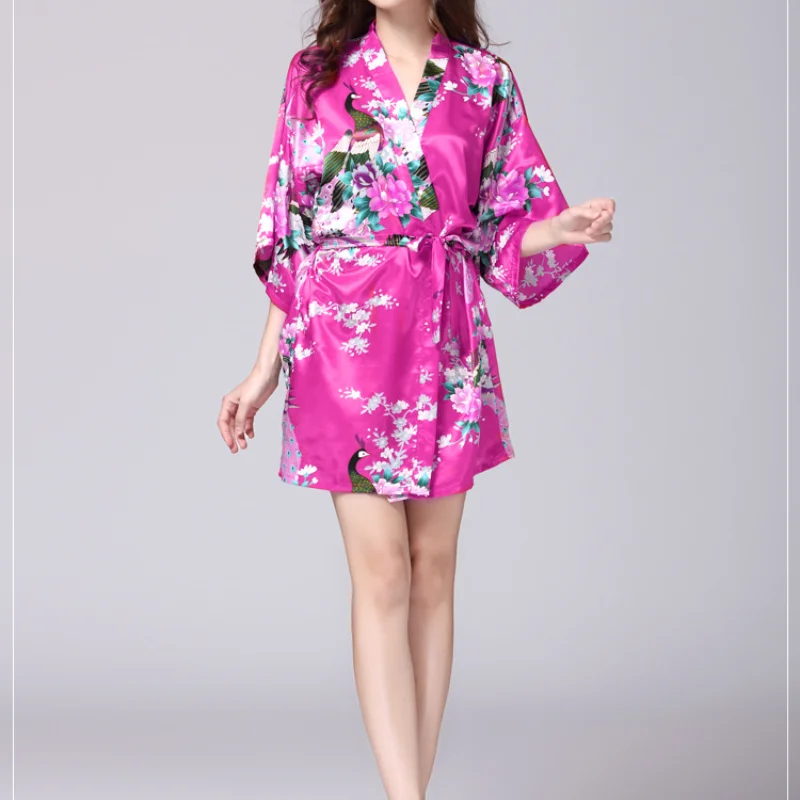 

Sexy Korean Pajamas Women Nightgown Deep V Neck Nighties Plus Size Printed Fabric Sleepwear Imitation Silk Nightdress Sexi