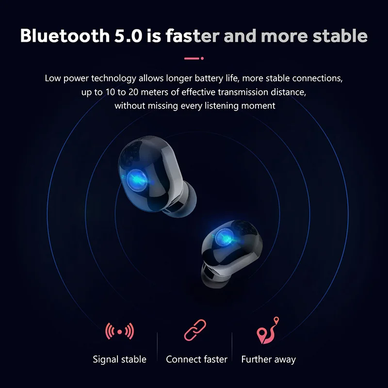 Новый M2T TWS True беспроводной Bluetooth 5 0 наушники цифровой дисплей питания смарт