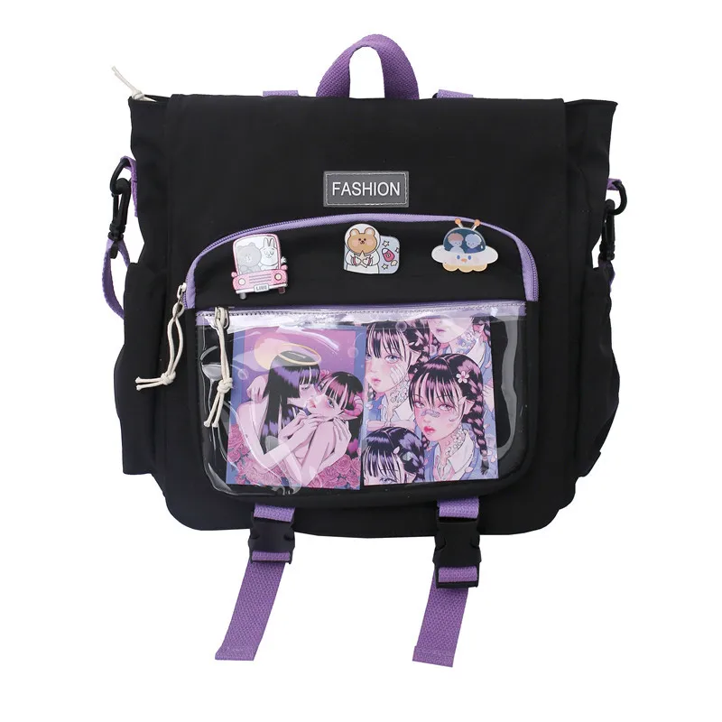 

2021 New Women Backpack Large Capacity Single Shoulder Japanese Messenger Bag Female Handbag Travel School Backpacks Bookbag