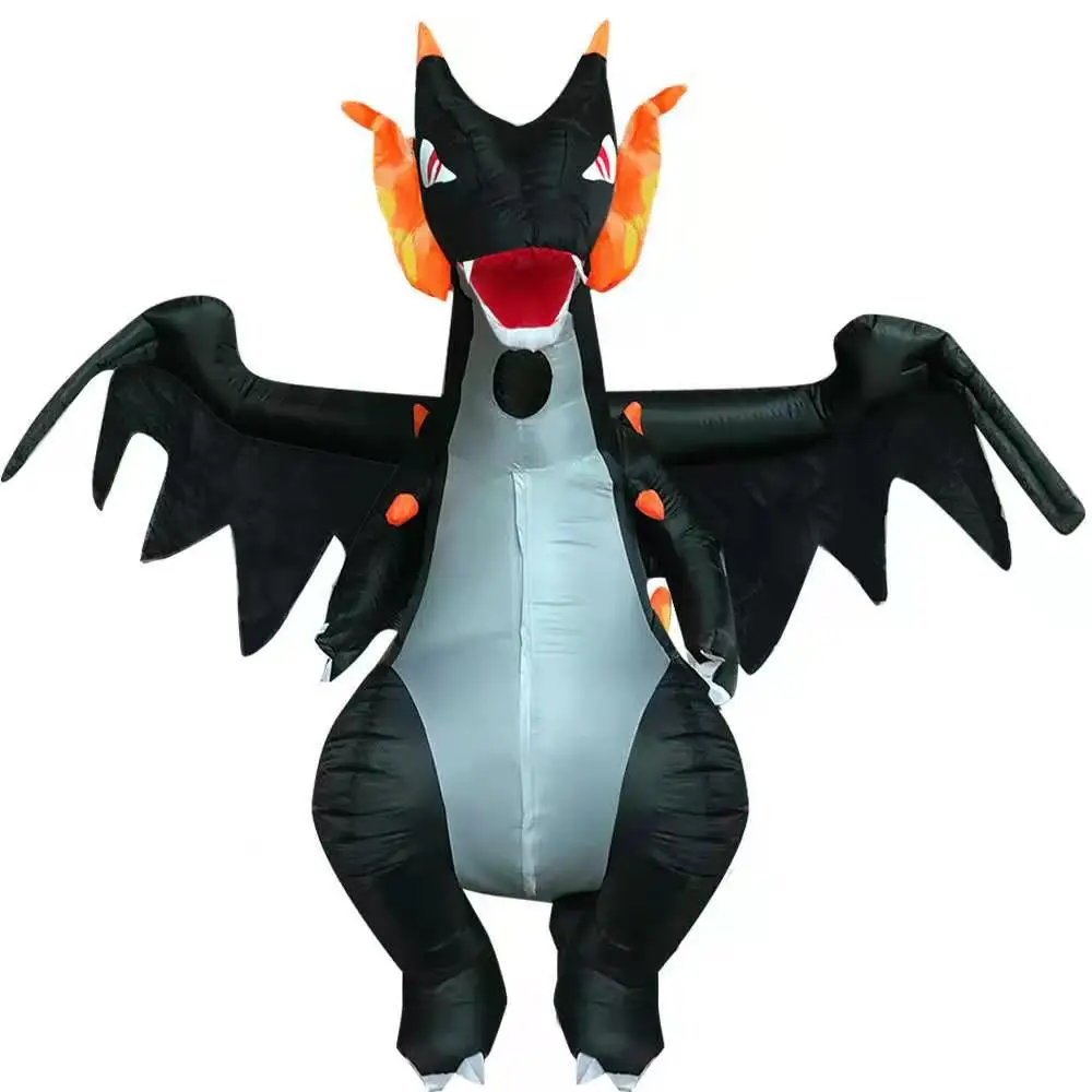 

Charizard Gragon Inflatable Costume Urgent Protective Suit Mascot Cosplay Dinosaur Dino Halloween For Women Men Kid Family Game