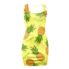 Женское весенне-осеннее пикантное платье HYCOOL с принтом ананасов, Женская офисная одежда с мультяшным принтом, элегантные зимние платья, новейший дизайн