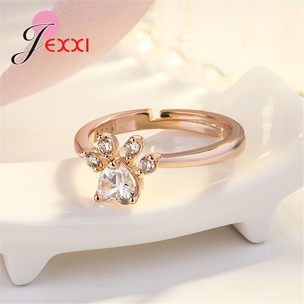 Кольцо регулируемое из серебра 925 пробы с фианитом | Украшения и аксессуары