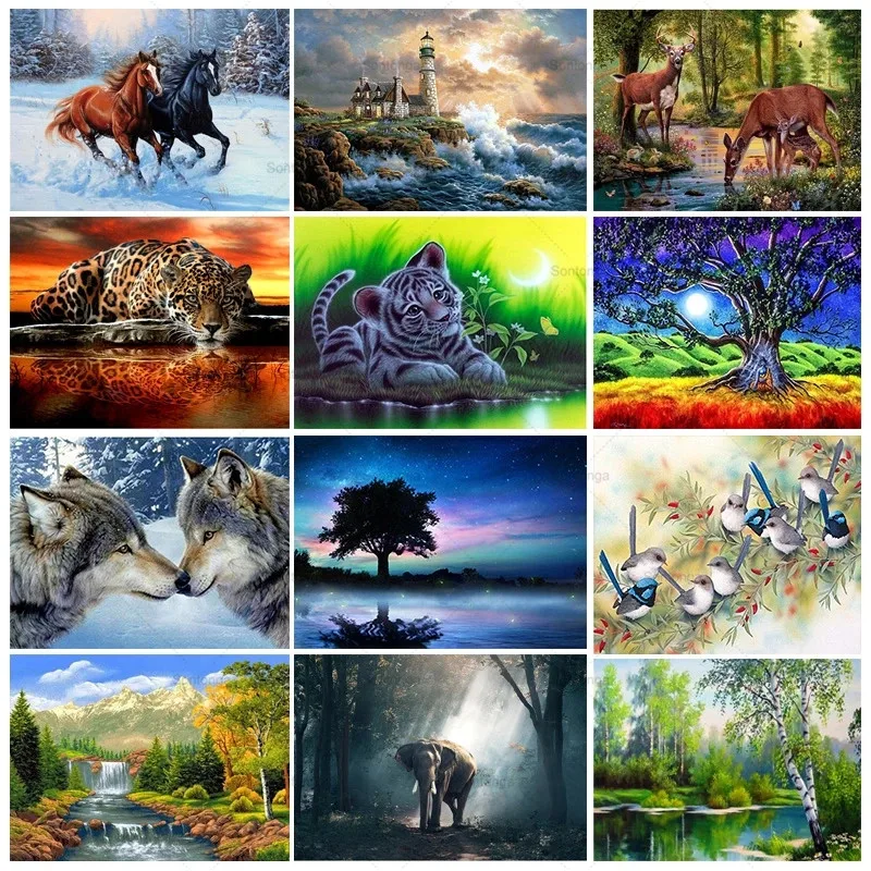 

3D Diy Full Square/round Diamond Painting Cross Stitch Kits Diamond Mosaic Pattern Diamond Embroidery Kids Gift Wholesale Price