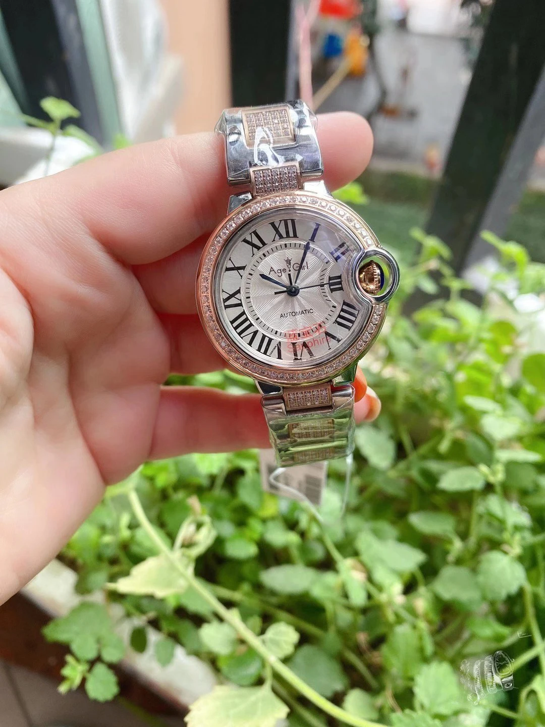 

2020 New Mens Watches Automatic Mechanical Stainless Steel Sapphire Diamond Bezel Bracelet Rose Gold ETA2813 Luminous Rome Dial