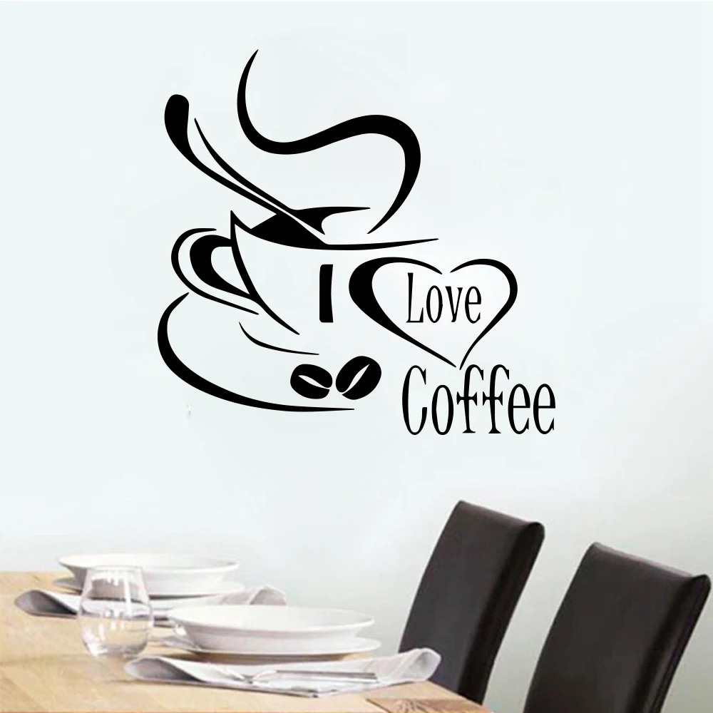 3D кофе кухонные настенные наклейки Кофейня для кухни декор обои Coffeee виниловая