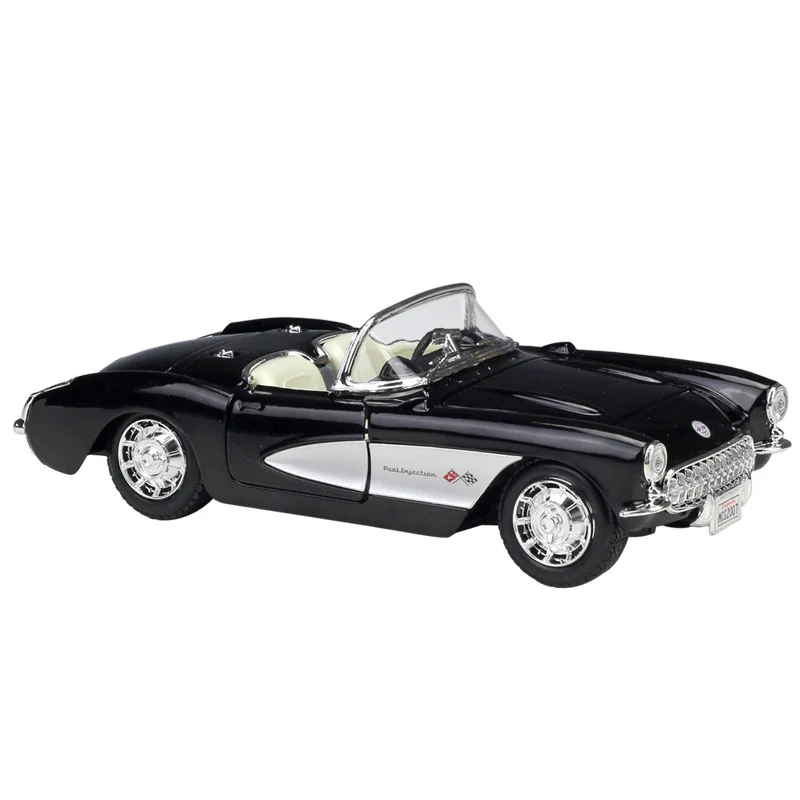 

maisto 1:24 1957 Chevrolet Corvette Alloy Luxury Vehicle Diecast Pull Back Car Model Goods Toy Collection