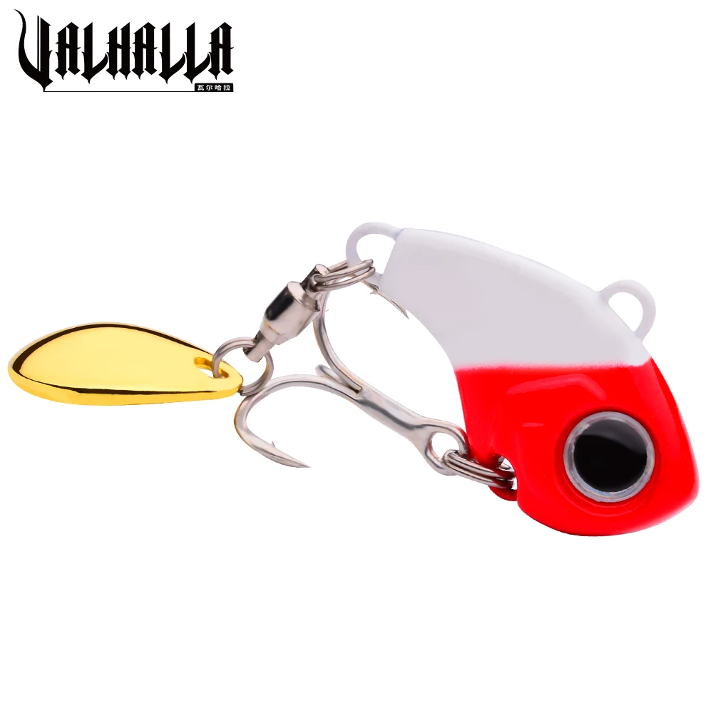 

VALHALLA 1PC Metal Spoon Fishing Hard Lure 5g 10g 15g 20g Fishing Tackle Lures with BKB Hook 6 Colors VIB Wobbler Baits 3D Eyes