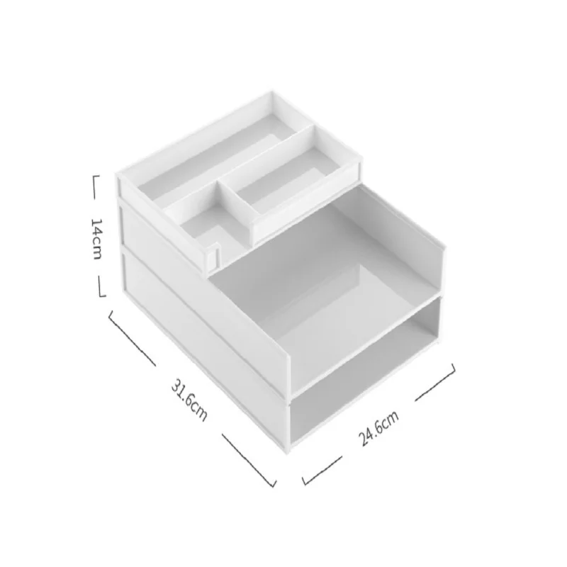 

Office Desktop Storage Organizer A4 Paper Case Drawer File Folder Stationery Tray Pen Holder Home Desk Classify School Supplies