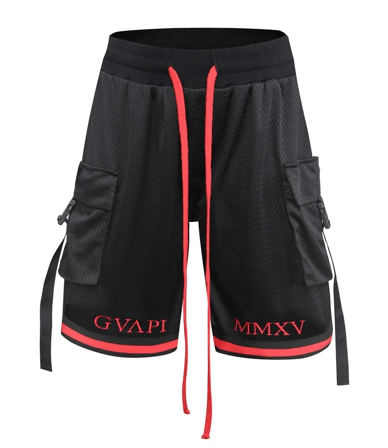GUAPI GVAPI MMXV белые тактические красные тактические мужские баскетбольные шорты с вышивкой