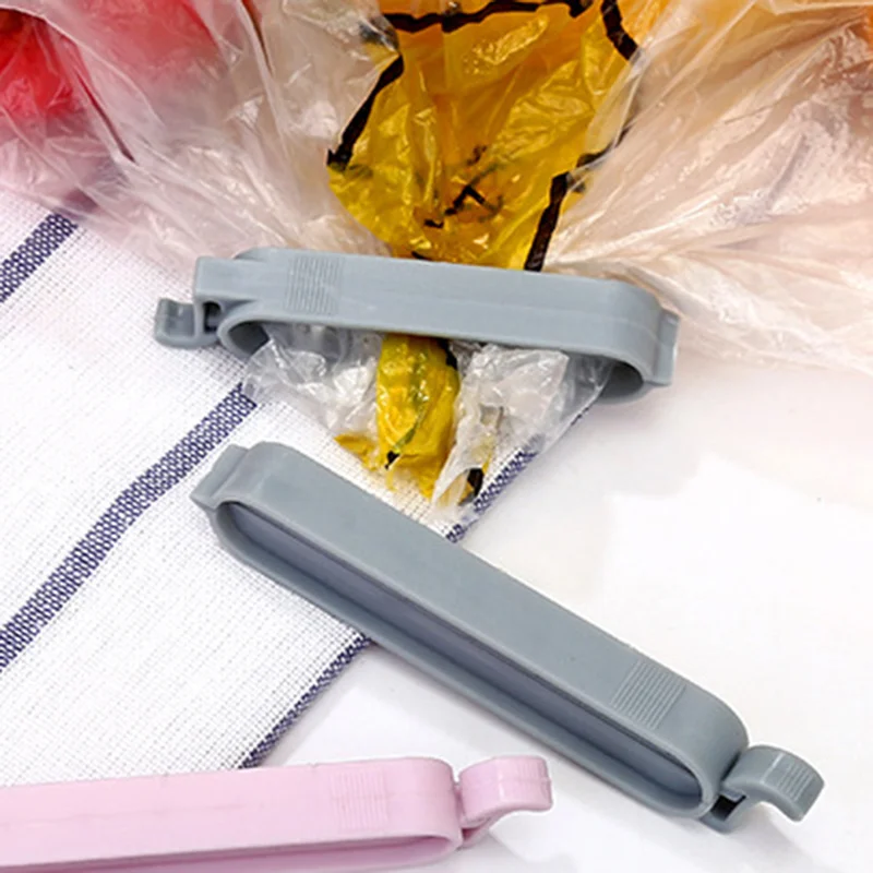 

12Pcs/set Bag Plastic Clips Househould Snack Storage Bag Sealer Kitchen Mini Vacuum Sealer Clamp Food Clip Bag Seal Tool