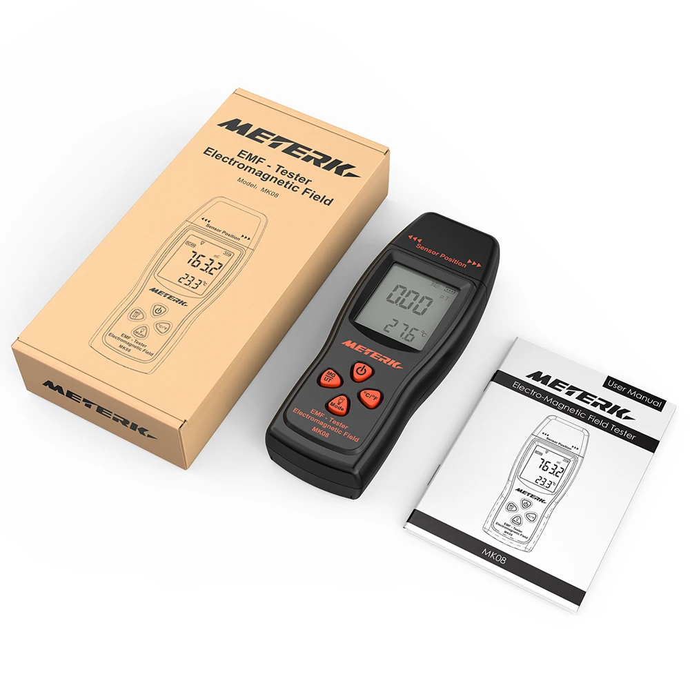 Измеритель Meterk EMF Ручной цифровой мини-детектор с ЖК-дисплеем тестер