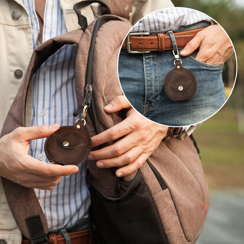 genuine leather case for huawei freebuds 3 4 earphone protective cover huawei wireless bluetooth headset accessories with hook free global shipping