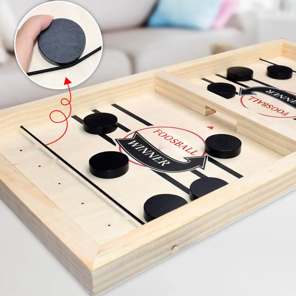 

Realistic Parent-Child Interactive Toy Fast Sling Puck Game Catapult Chess Wood for Children Performance Family Games Adult