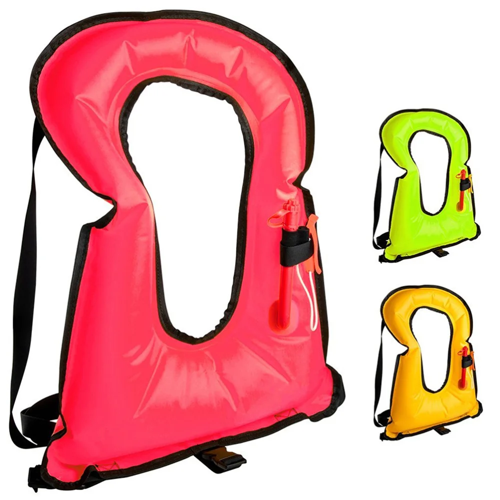 

Kids Manual Inflatable Life Outdoor Portable Life Vest Safety Life Preserver Aid for Swimming Boating Sailing (Orange)