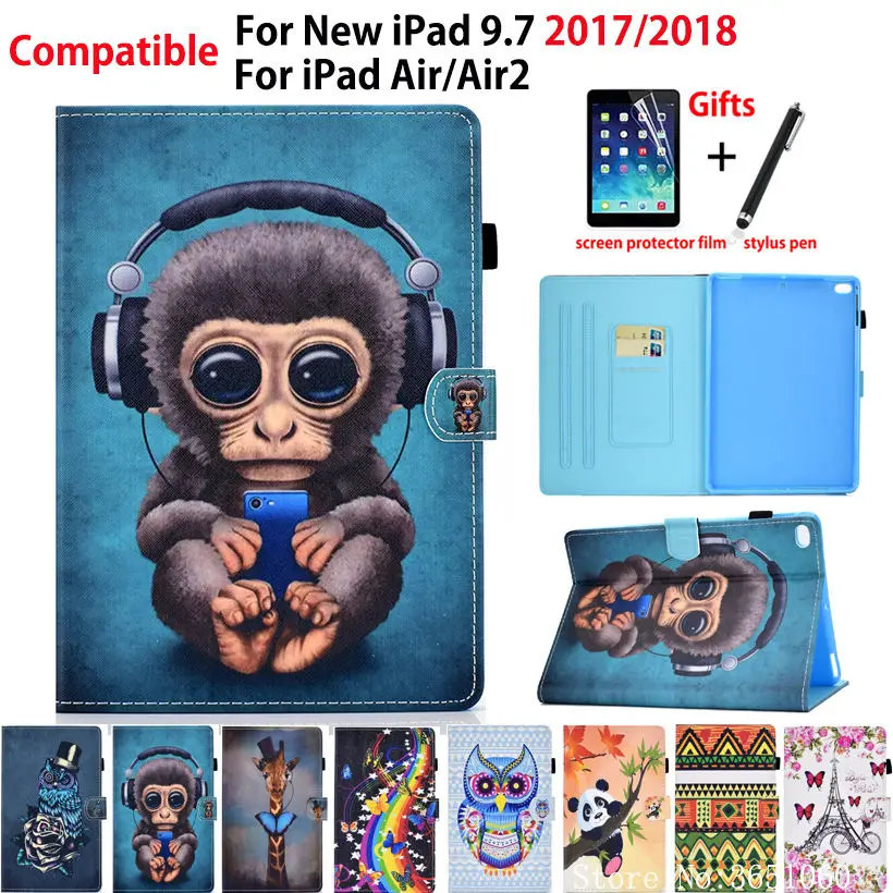Чехол для Apple iPad 9 7 дюйма 6 го 5 поколения 2018 2017 смарт чехол Air 2 Funda мультяшный