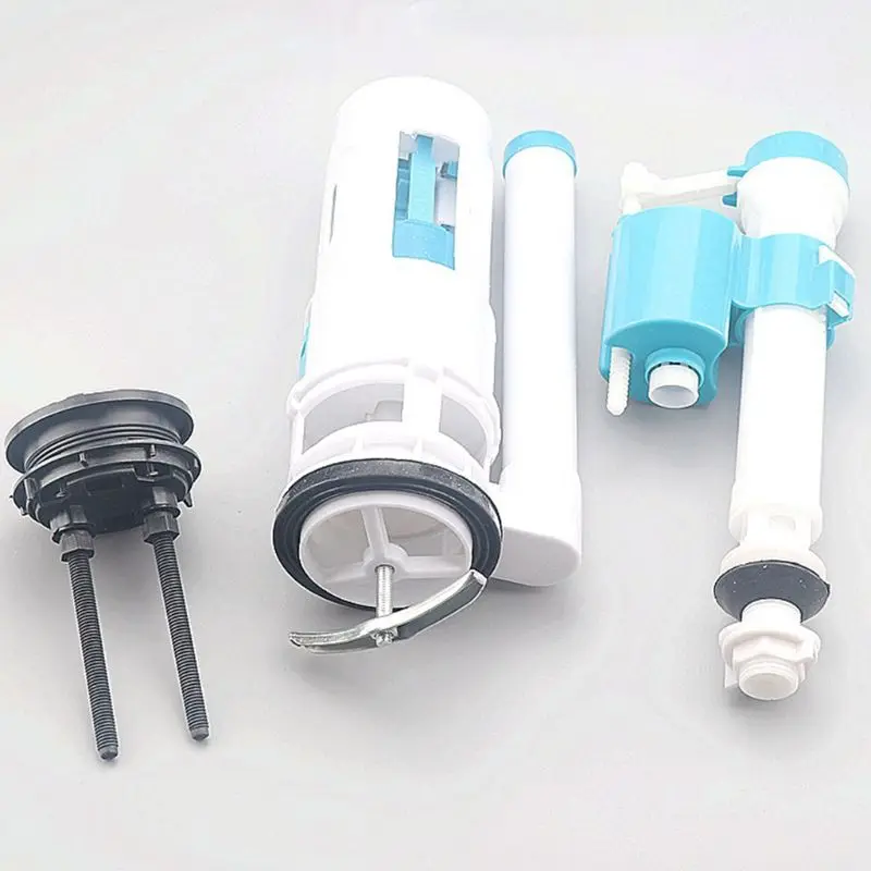 

1set Dual Flush Fill Toilet Water Tank Connected Cistern Inlet Drain Valve Bathroom Facilities Repair Accessories