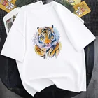 Одежда в стиле Харадзюку, забавная Футболка с принтом льва, тигра, животного, с коротким рукавом, забавная женская рубашка, Милая женская футболка, кавайные футболки
