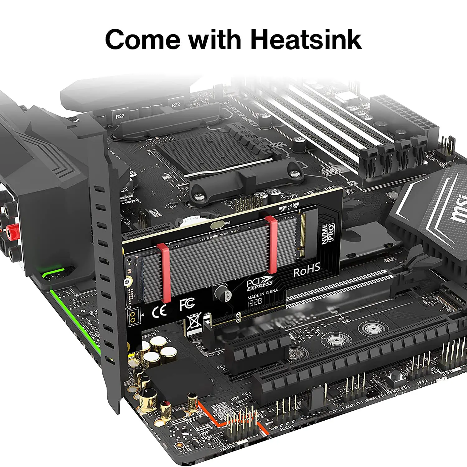 Адаптер ZoeRax NVME Pro M.2 SSD на PCIe 4 0 видеокарты Pcie для ПК звуковая карта pci express m2 адаптер