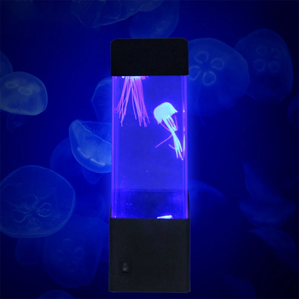 Led Jellyfish Lamp Changing Table Colour Night Light Color Aquarium Electric Mood For Kids Children Gift Home Room Decor | Лампы и