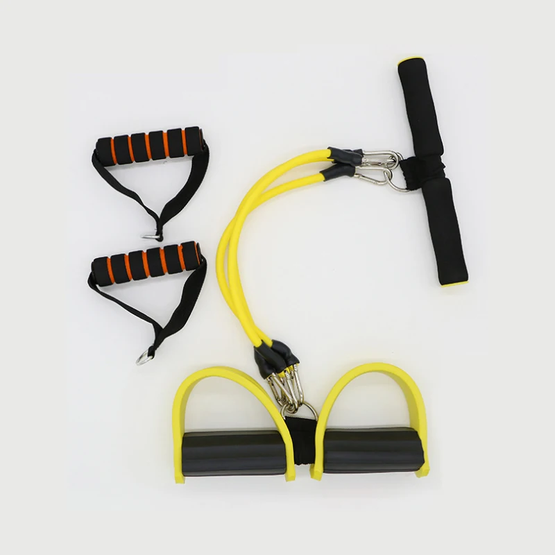 3 трубки Педальный Тренажер сидеть ups Грудь Разработчик резистивные полосы Йога